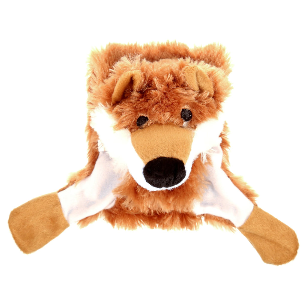 Skinz Wildlife Stuffless Plush Fox Squeaky Dog Toy with Squeaker, Large, Fox