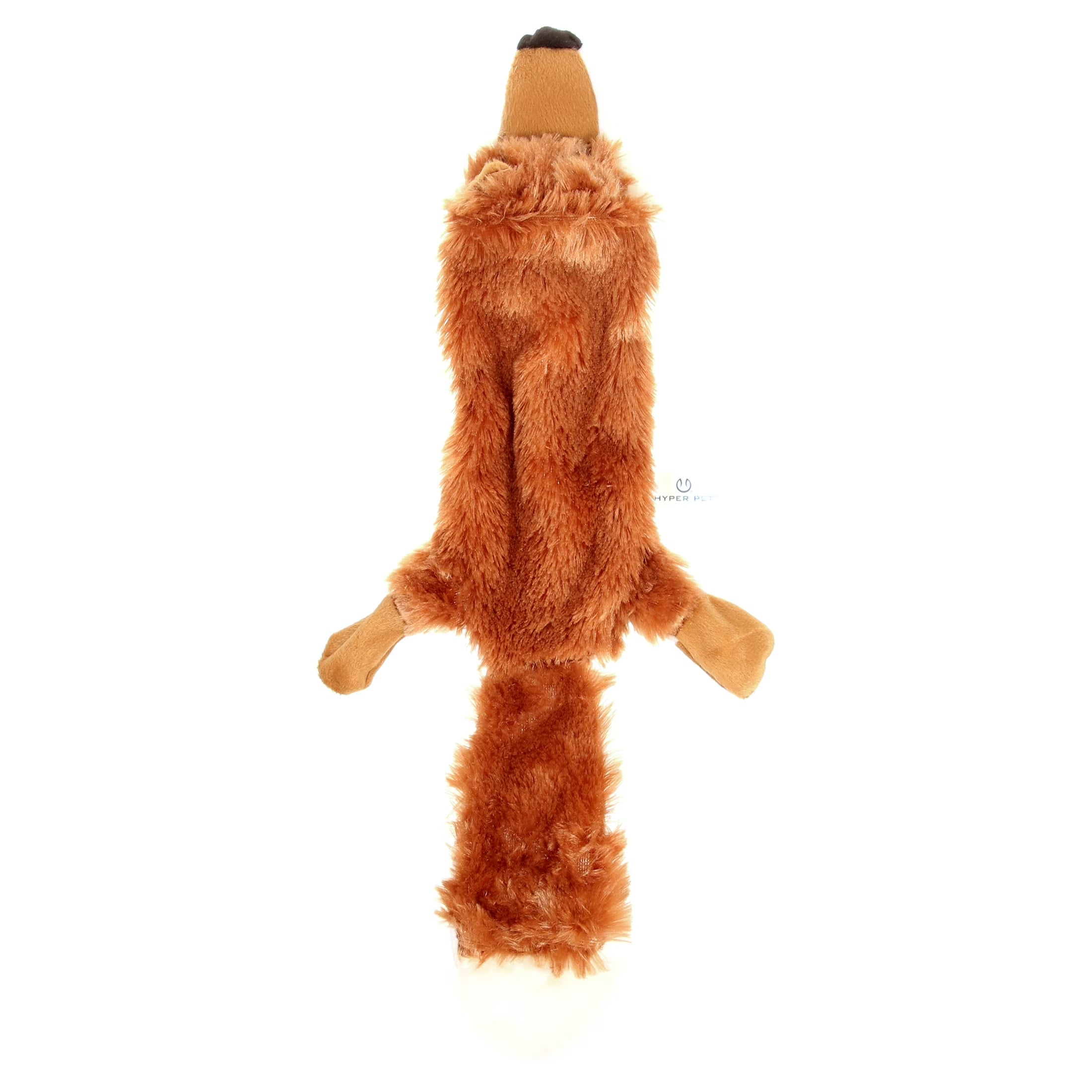 Skinz Wildlife Stuffless Plush Fox Squeaky Dog Toy with Squeaker, Large, Fox