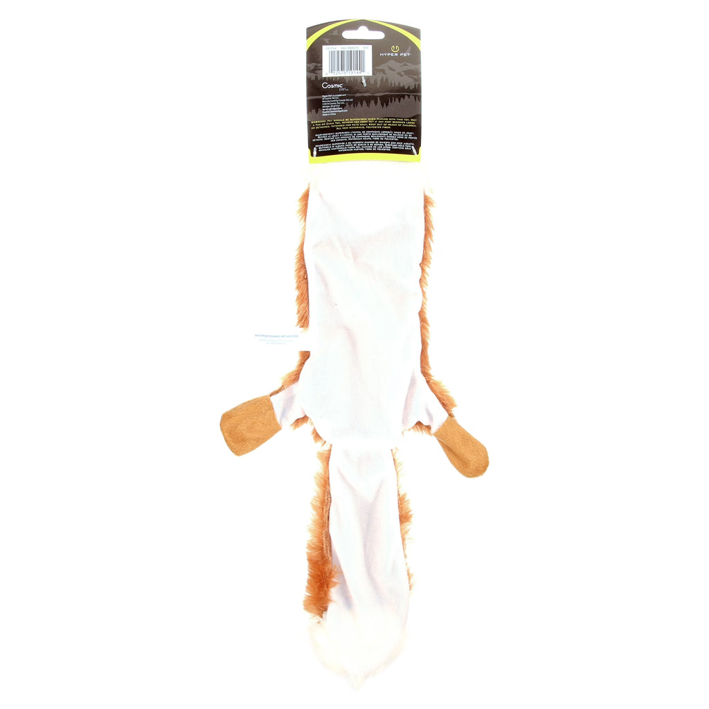 Skinz Wildlife Stuffless Plush Fox Squeaky Dog Toy with Squeaker, Large, Fox